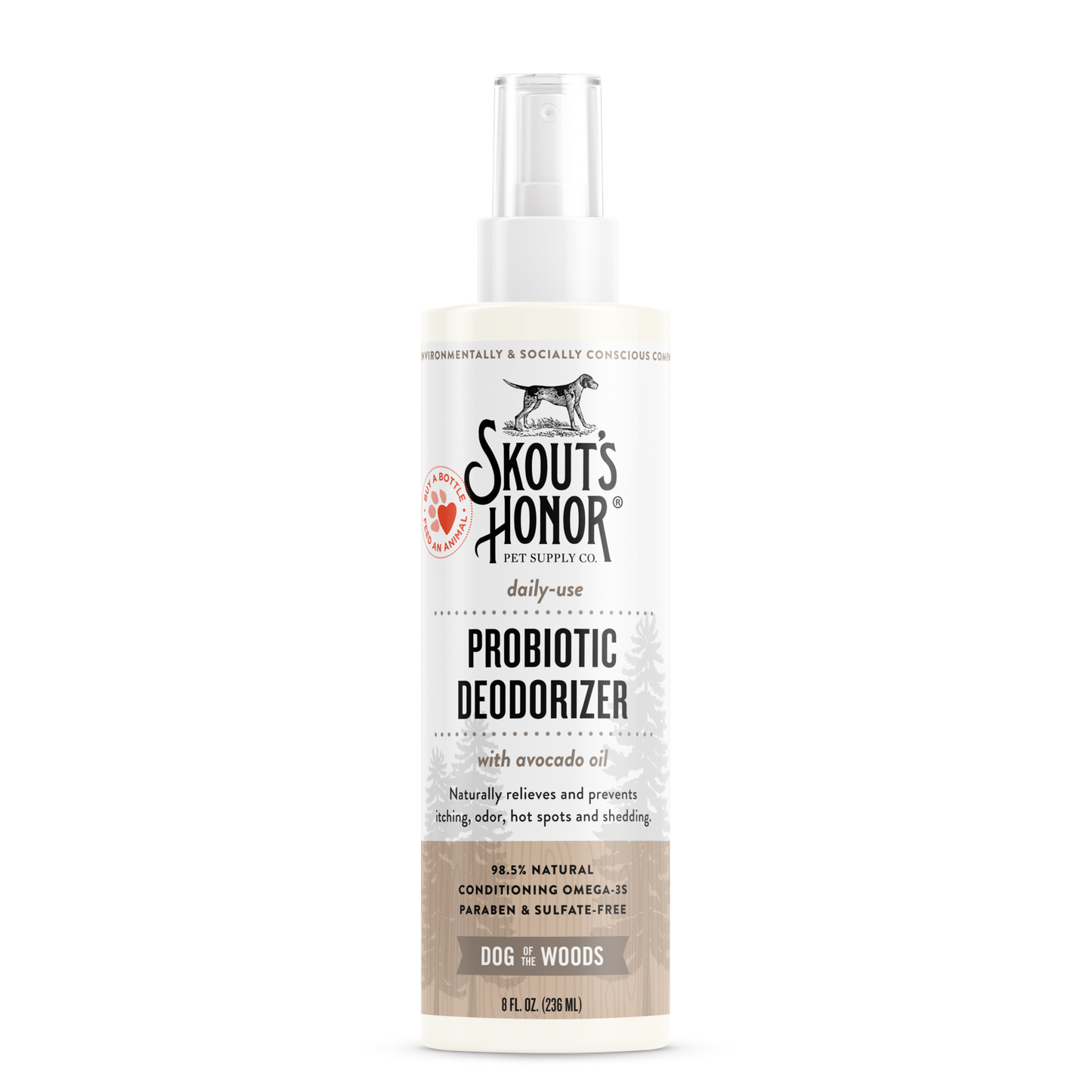 Skout's Honor Probiotic Deodorizer Spray Dog of the Woods for Dogs & Cats
