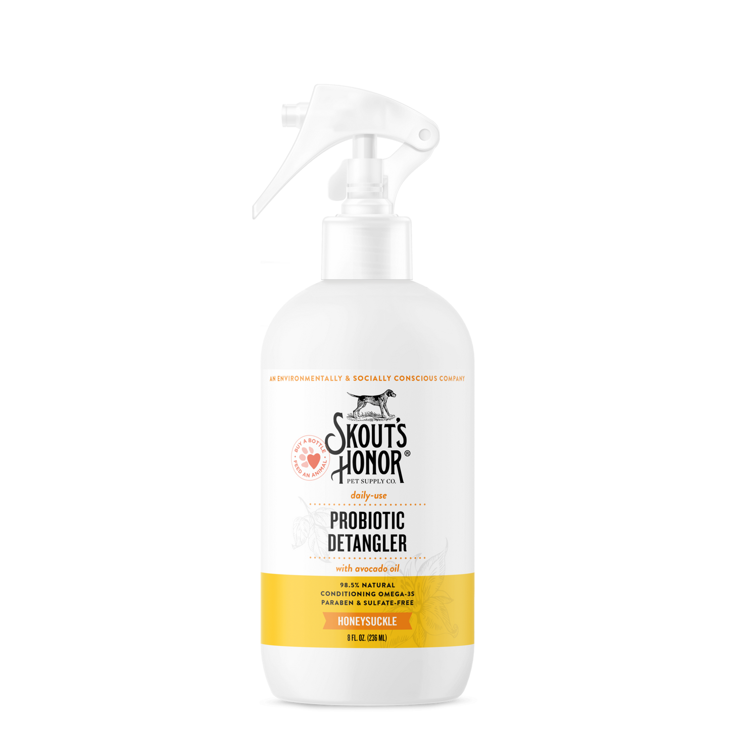 Skout's Honor Probiotic Detangler Spray Honeysuckle For Dogs & Cats