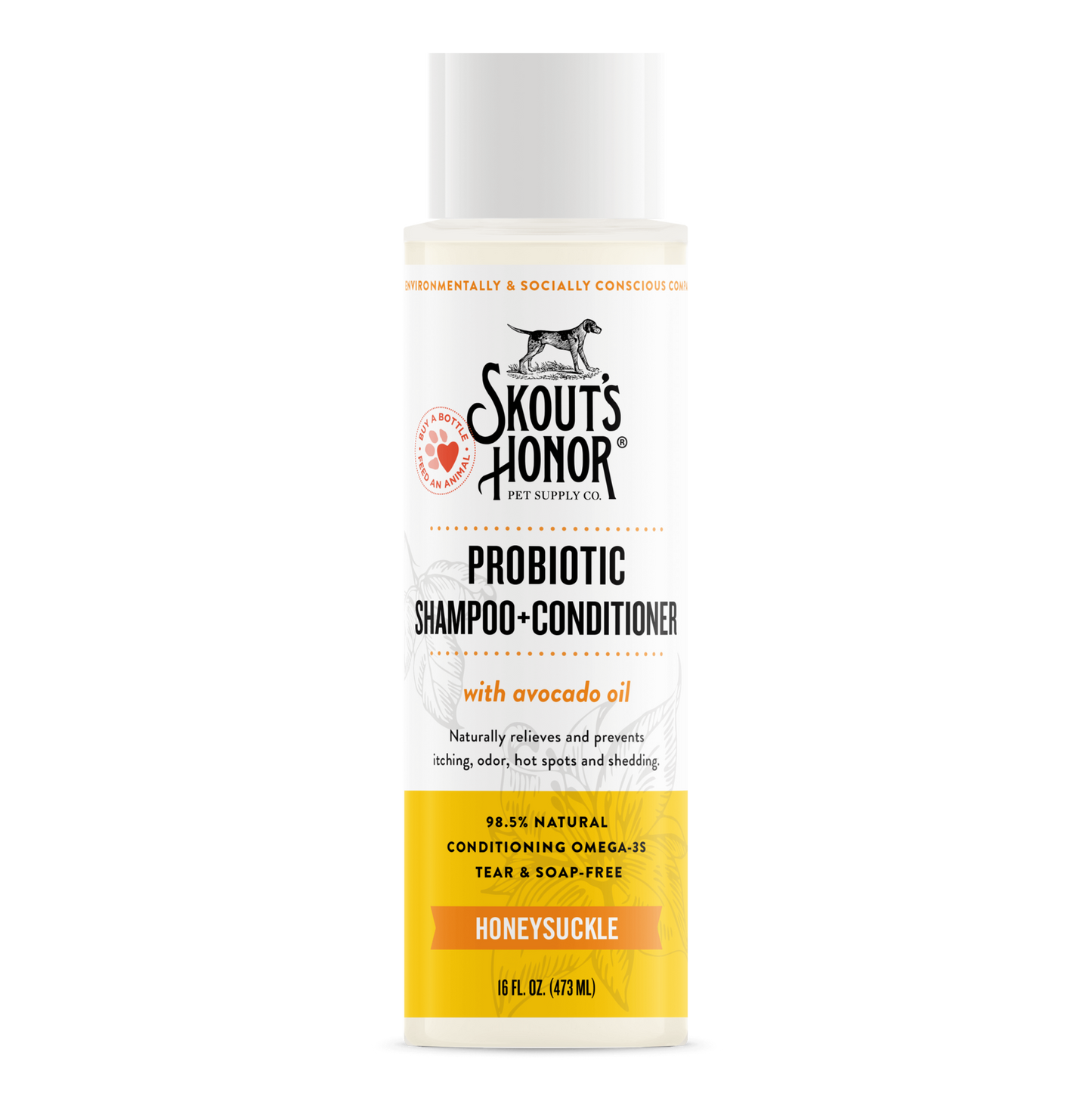 Skout's Honor Probiotic Shampoo + Conditioner Honeysuckle For Dogs & Cats
