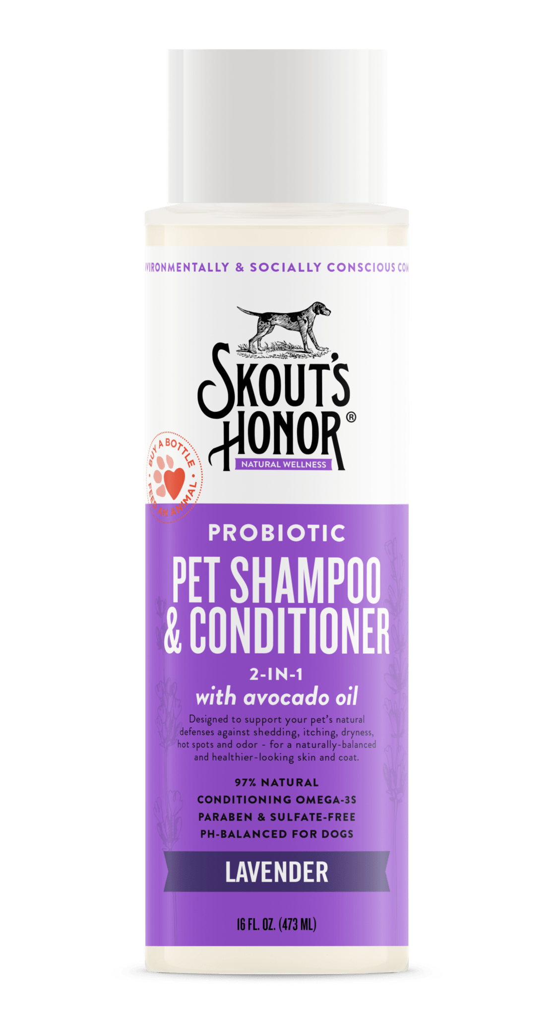 Skout's Honor Probiotic Shampoo & Conditioner (2-in-1) - Lavender