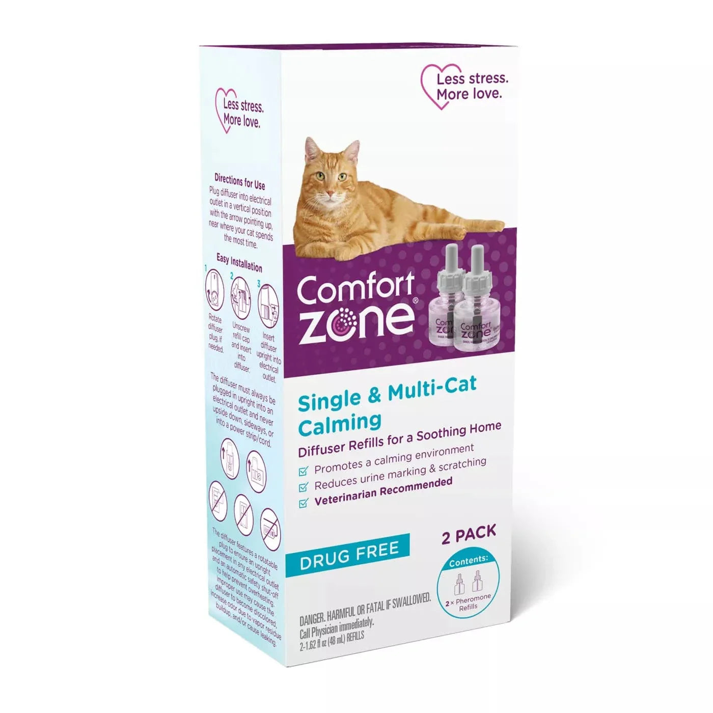 Comfort Zone Single & Multi-Cat Soothing Diffuser Refills