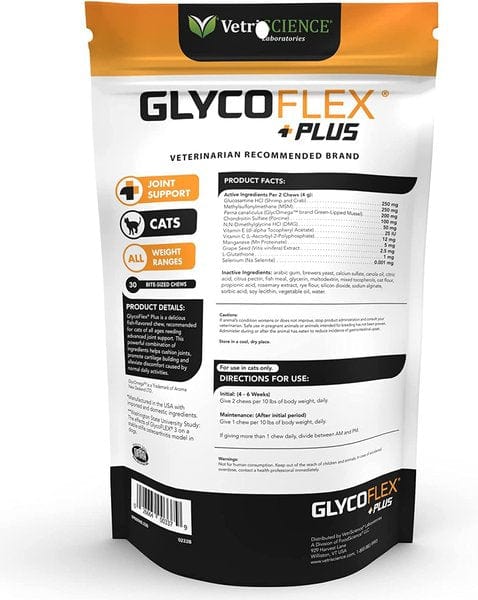 VetriScience GlycoFlex Plus Soft Chews Joint Supplement for Cats