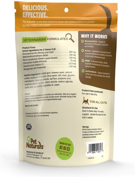 Pet Naturals Hip & Joint Supplement Chews for Cats